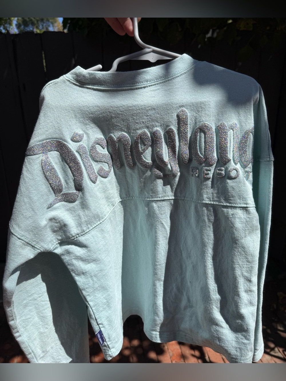 Disney Light Mint Green spirit jersey with allover glitter